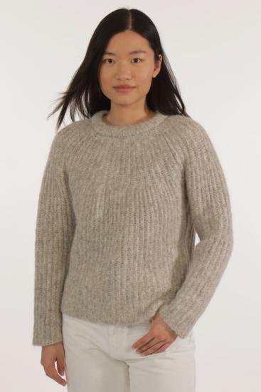 Pullover, Sweater Iris Grau/Grege von Les Racines du Ciel,  Alpakawolle